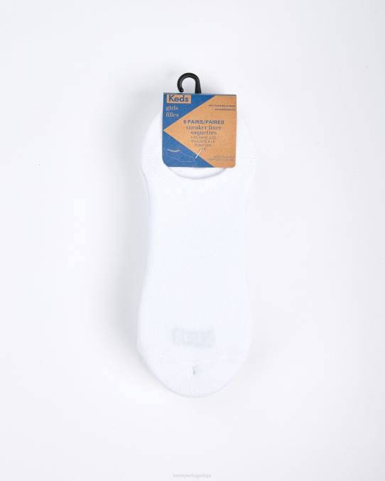 Keds Forro de assinatura básico de 6 pk R28H252 acessórios branco Garotão