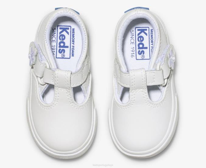 Keds tênis de couro com tira em t daphne R28H237 calçados macio Garotão