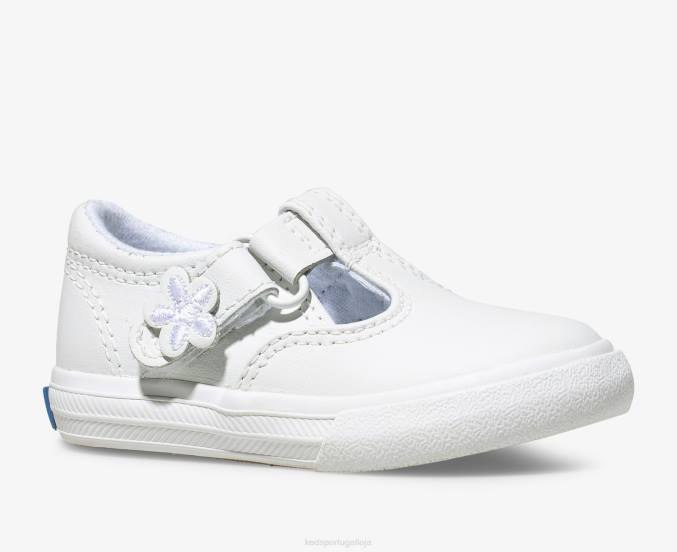 Keds tênis de couro com tira em t daphne R28H237 calçados macio Garotão