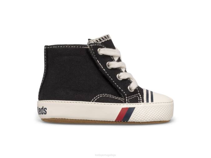 Keds tênis royal hi crib R28H268 calçados preto garotinho