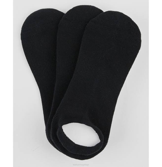 Keds 3 unidades de meias de forro acolchoadas de corte baixo R28H218 acessórios preto mulheres