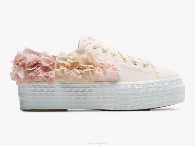 Keds Tênis de celebração com apliques florais triple up R28H210 calçados rosa mulheres