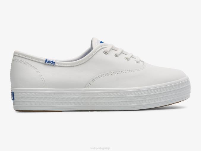 Keds a sapatilha de couro plataforma R28H101 calçados branco mulheres