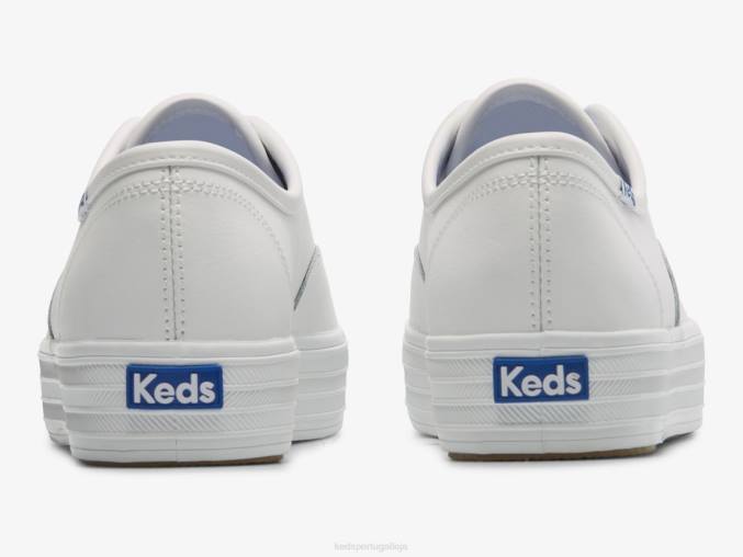Keds a sapatilha de couro plataforma R28H101 calçados branco mulheres