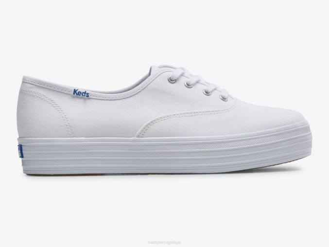 Keds o tênis de lona plataforma R28H87 calçados branco mulheres