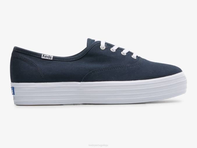 Keds o tênis de lona plataforma R28H88 calçados marinha mulheres
