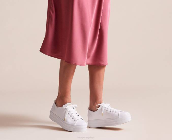 Keds sapatilha couro triple up R28H90 calçados branco mulheres
