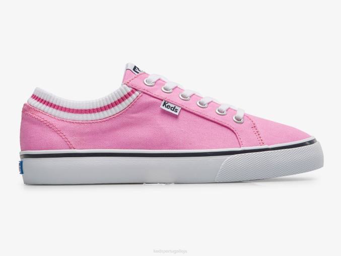 Keds sapatilha de gola canelada jump kick R28H193 calçados Rosa neon mulheres