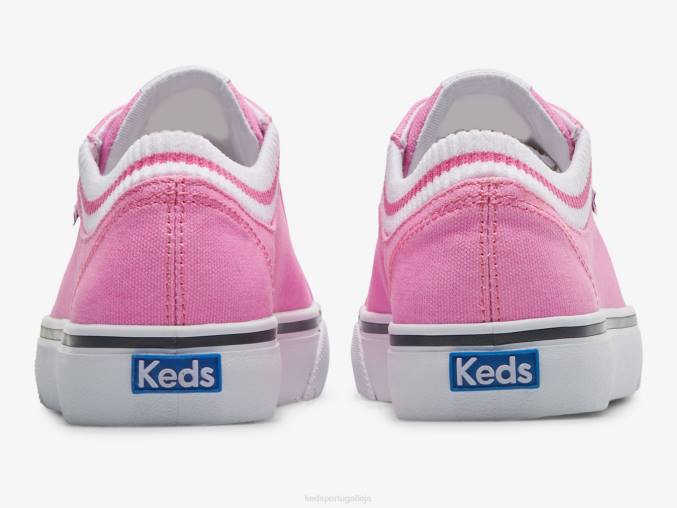 Keds sapatilha de gola canelada jump kick R28H193 calçados Rosa neon mulheres