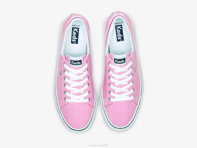 Keds sapatilha de gola canelada jump kick R28H193 calçados Rosa neon mulheres