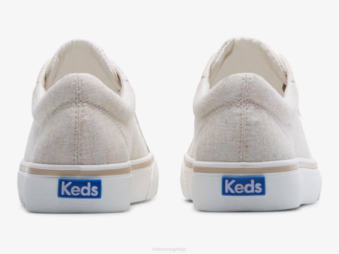 Keds sapatilha jump kick linho fleck R28H204 calçados aveia mulheres