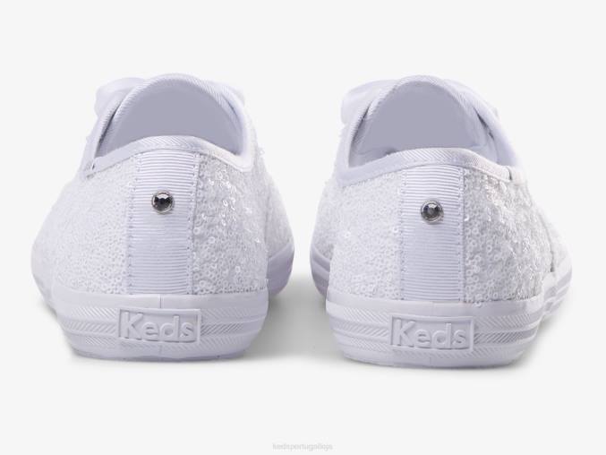 Keds sapatilha paetês campeão R28H178 calçados branco mulheres