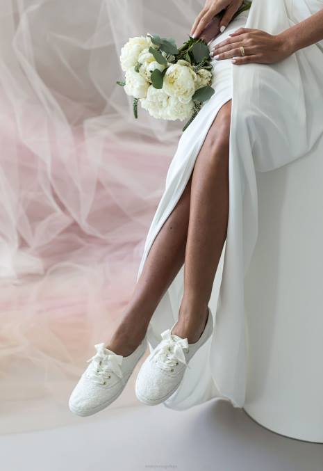 Keds sapatilha paetês campeão R28H179 calçados off white mulheres