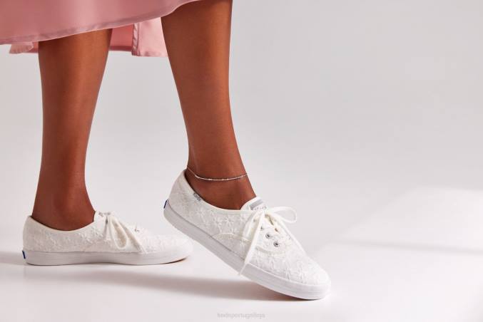 Keds tênis Champion starburst com ilhós R28H153 calçados branco mulheres