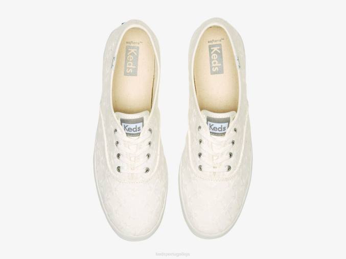 Keds tênis Champion starburst com ilhós R28H153 calçados branco mulheres