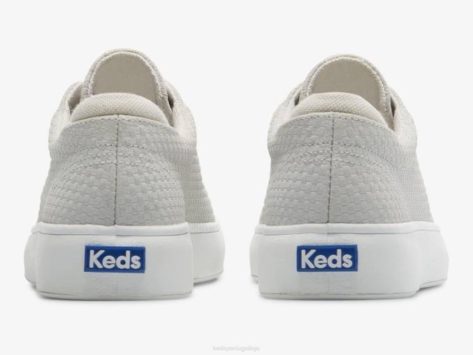 Keds tênis alley camurça deboss R28H198 calçados cinza claro mulheres