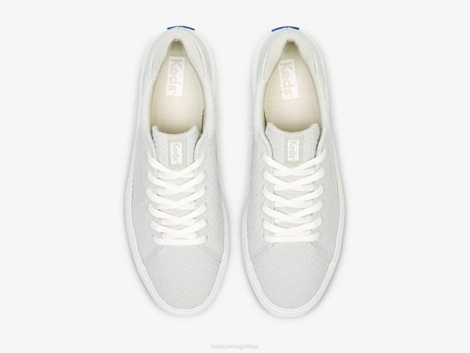 Keds tênis alley camurça deboss R28H198 calçados cinza claro mulheres