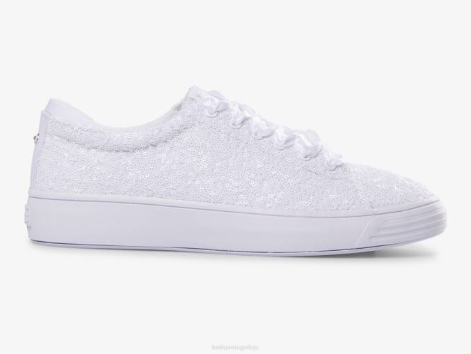 Keds tênis beco com lantejoulas R28H208 calçados branco mulheres