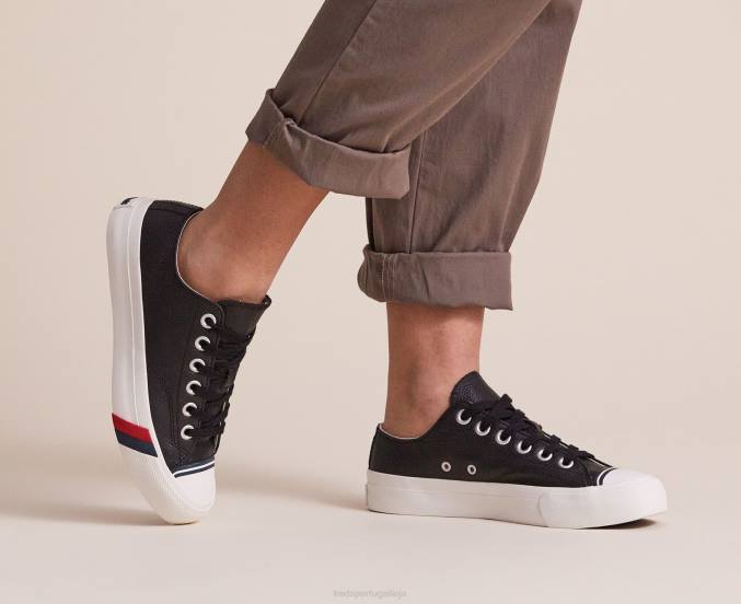 Keds tênis clássico de couro royal lo R28H135 calçados preto unissex