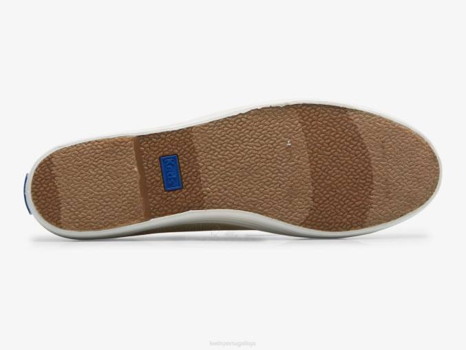 Keds tênis com estampa de canvas triple kick R28H176 calçados prata bronzeada mulheres