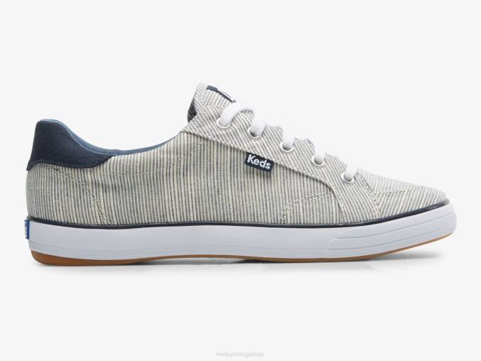 Keds tênis com listras caneladas center iii R28H154 calçados faixa azul marinho mulheres