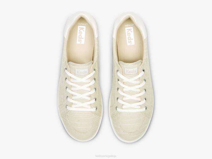 Keds tênis com listras caneladas center iii R28H155 calçados faixa bronzeada mulheres