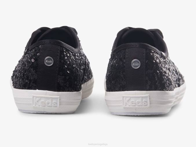 Keds tênis comemorativo com lantejoulas campeão R28H187 calçados preto mulheres