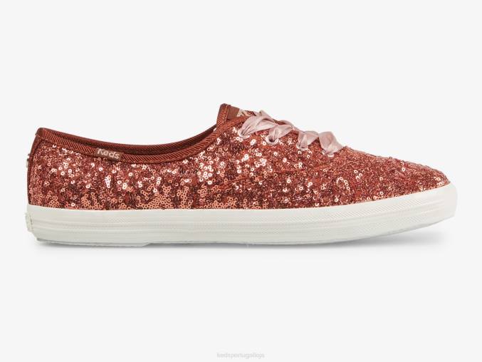 Keds tênis comemorativo com lantejoulas campeão R28H188 calçados Sienna queimado mulheres