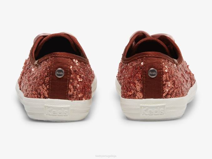 Keds tênis comemorativo com lantejoulas campeão R28H188 calçados Sienna queimado mulheres