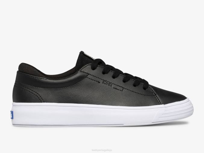 Keds tênis de couro beco R28H126 calçados preto mulheres