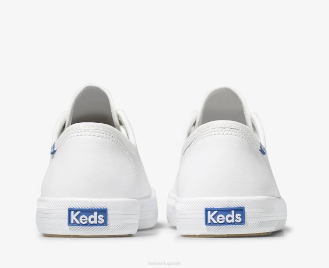 Keds tênis de couro kickstart R28H91 calçados Branco azul mulheres