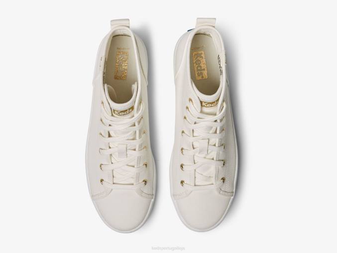 Keds tênis de lona kickstart hi R28H113 calçados branco mulheres