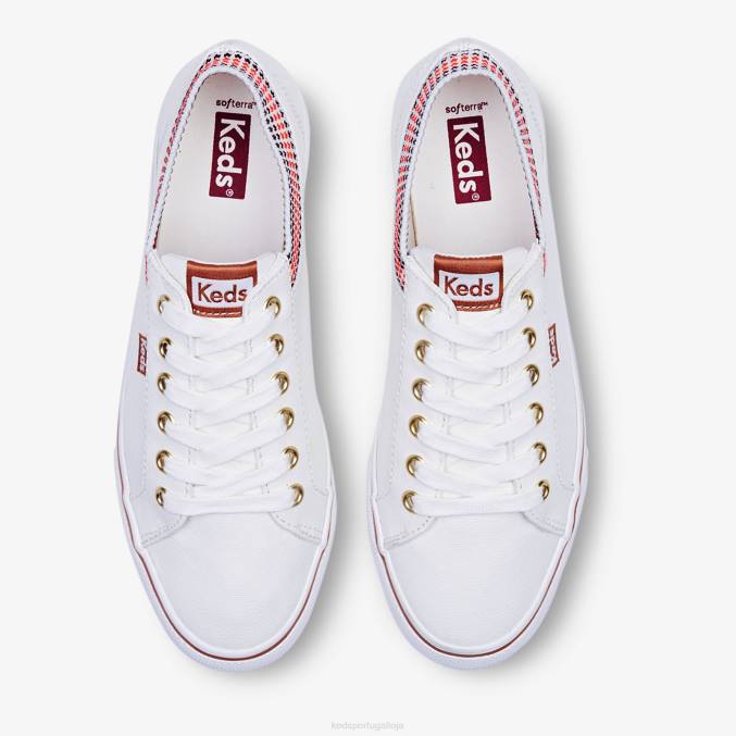 Keds tênis de lona salto chute canelado gola quadrada R28H76 calçados Branca de Neve mulheres