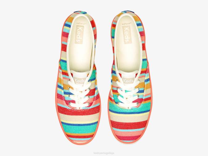Keds tênis ecológico campeão R28H158 calçados rosa multi mulheres
