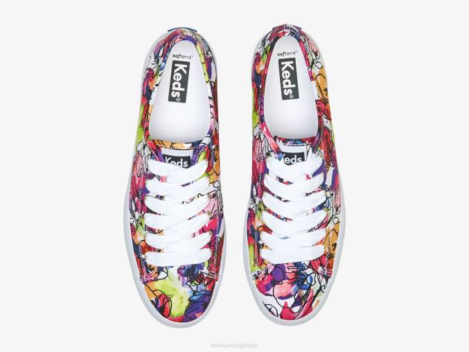 Keds tênis floral aquarela triple up R28H162 calçados roxo branco mulheres