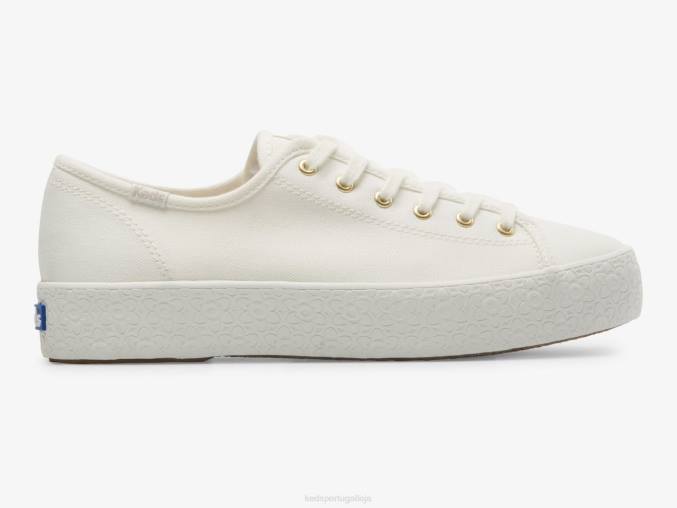 Keds tênis foxing com relevo em tela triple kick R28H171 calçados Branca de Neve mulheres