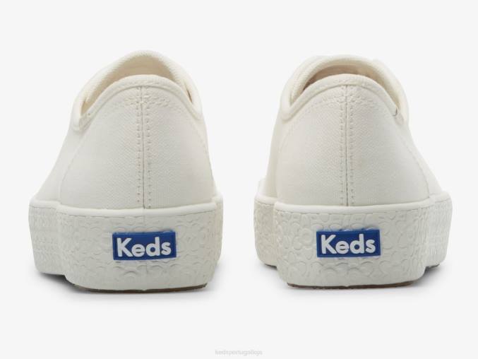 Keds tênis foxing com relevo em tela triple kick R28H171 calçados Branca de Neve mulheres