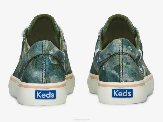 Keds tênis jump kick canvas com estampa floral abstrata R28H168 calçados Oliva mulheres