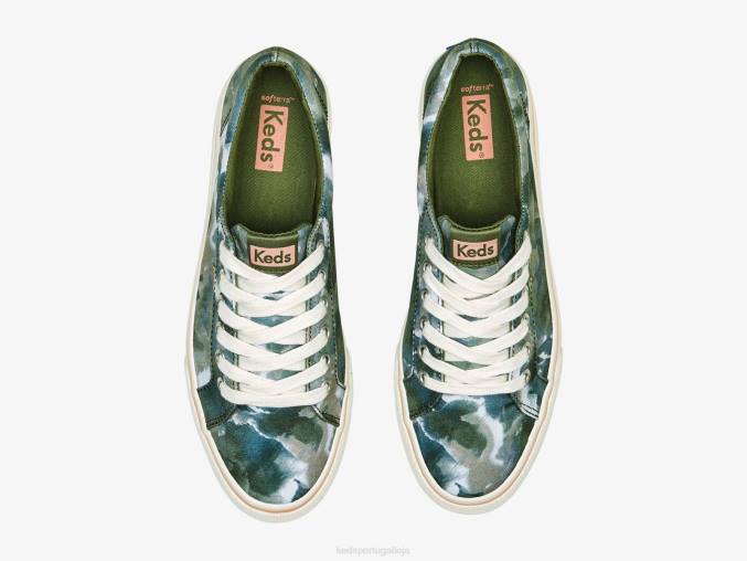 Keds tênis jump kick canvas com estampa floral abstrata R28H168 calçados Oliva mulheres