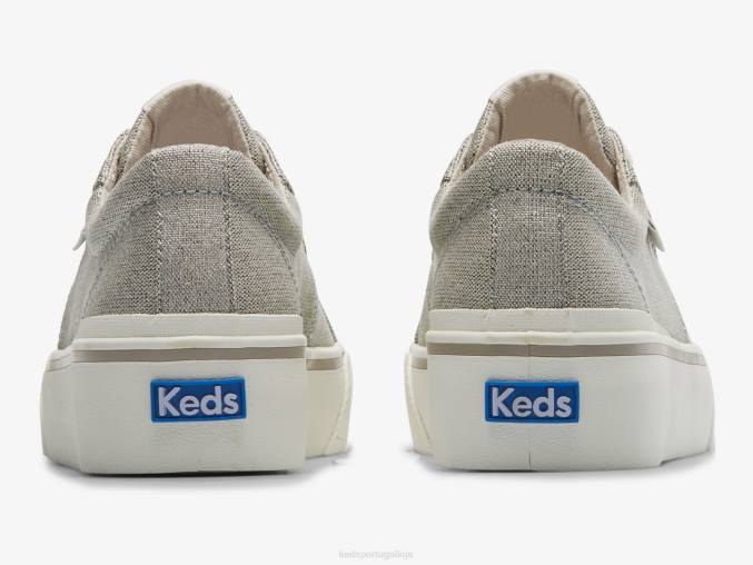 Keds tênis jump kick duo têxtil metálico R28H200 calçados prata mulheres
