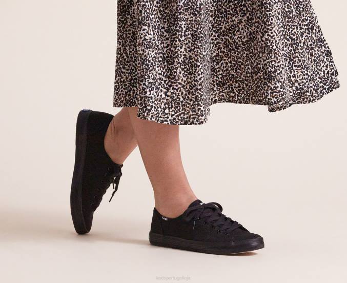 Keds tênis kickstart R28H124 calçados preto mulheres