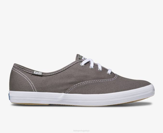 Keds tênis original campeão R28H94 calçados cinza grafite mulheres