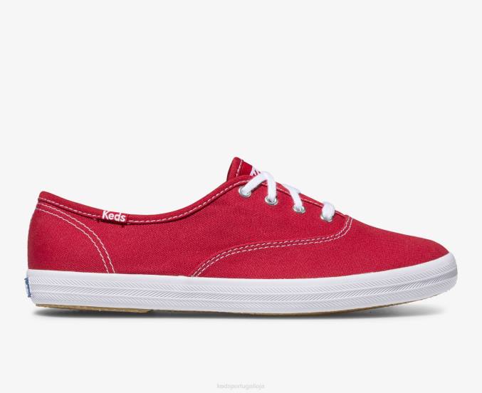 Keds tênis original campeão R28H95 calçados vermelho mulheres