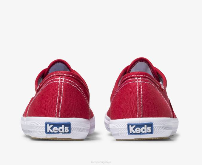 Keds tênis original campeão R28H95 calçados vermelho mulheres
