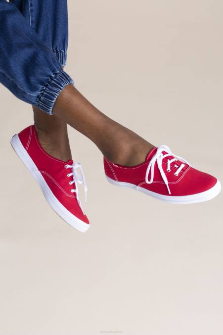 Keds tênis original campeão R28H95 calçados vermelho mulheres