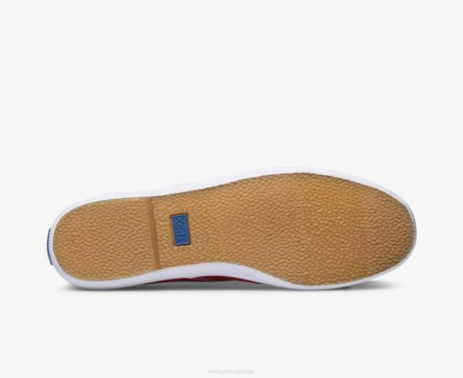 Keds tênis original campeão R28H95 calçados vermelho mulheres