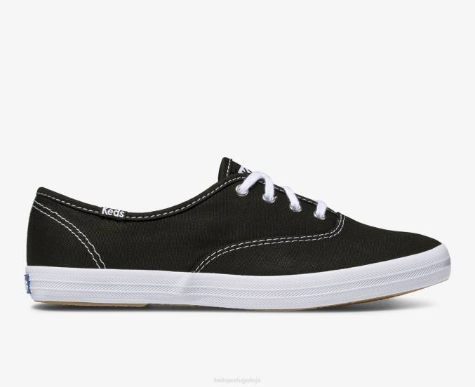 Keds tênis original campeão R28H96 calçados preto mulheres