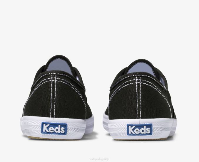 Keds tênis original campeão R28H96 calçados preto mulheres
