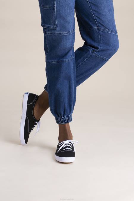 Keds tênis original campeão R28H96 calçados preto mulheres
