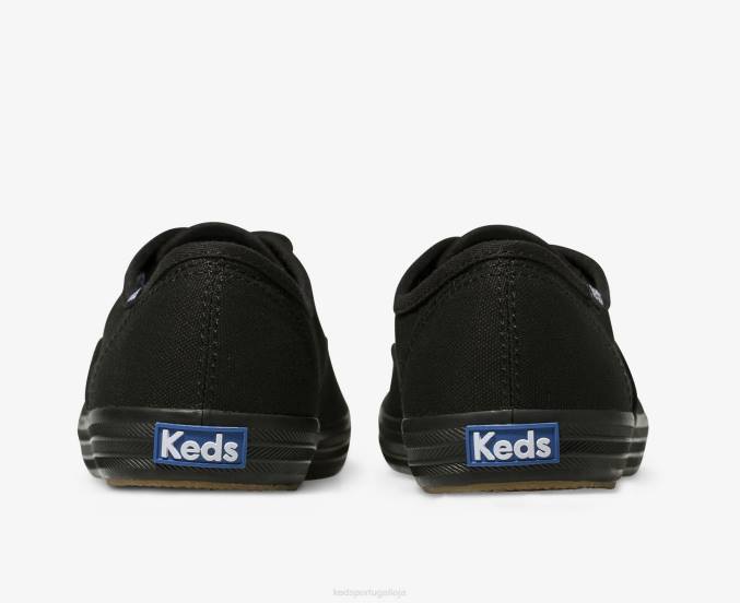 Keds tênis original campeão R28H97 calçados preto mulheres